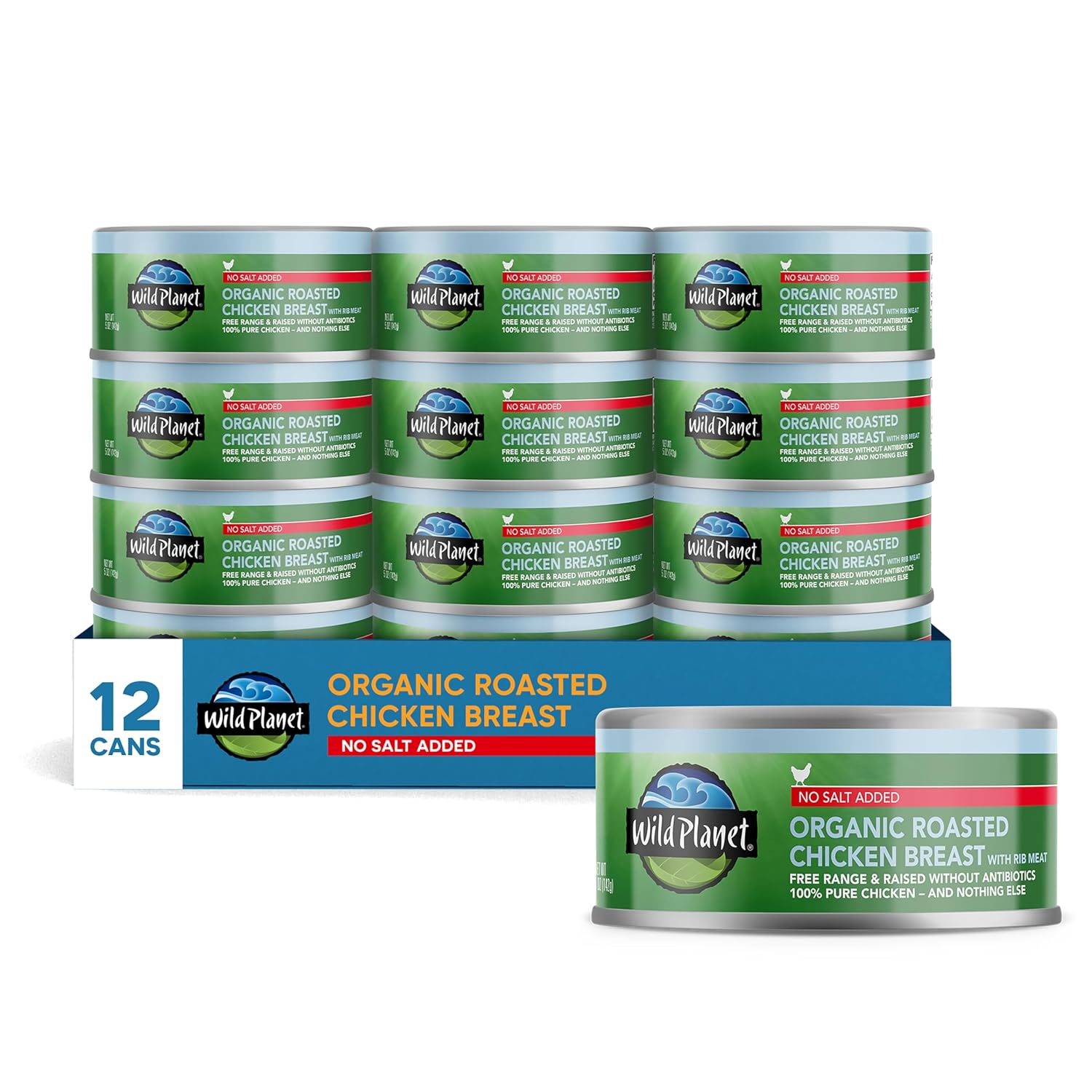 Wild Planet Organic Roasted Chicken Breast, No Salt Added, 5oz