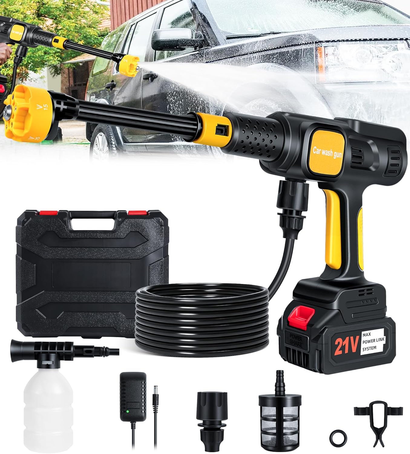 Cordless Pressure Washer with 600PSI Power for All Cleaning Needs