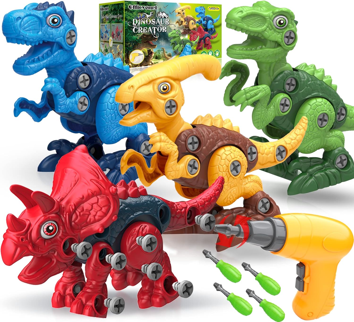 STEM Dino Take-Apart Set w/ Electric Drill - Ideal Gift!