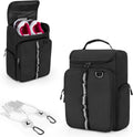 GOBUROS Golf Shoe Bag - Fits US Men's 14 Shoes, Dual Glove Holders, Black
