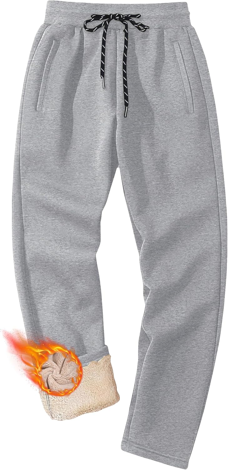MAGCOMSEN Men's Winter Fleece Pants for Ultimate Warmth