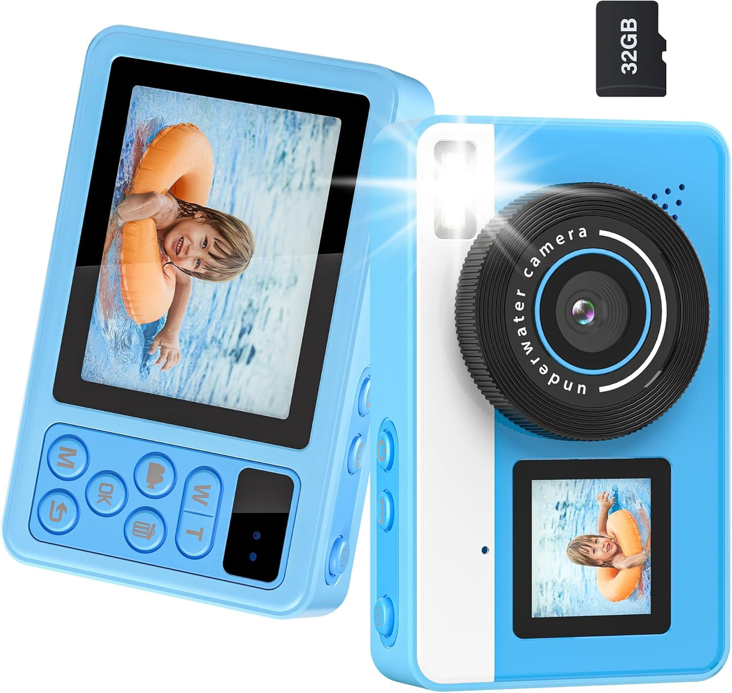 Waterproof 4K Dual Screen Camera Kit - Perfect for Underwater Selfies!