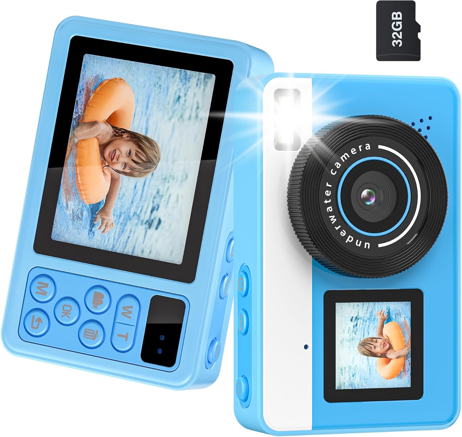 Waterproof 4K Dual Screen Camera Kit - Perfect for Underwater Selfies!