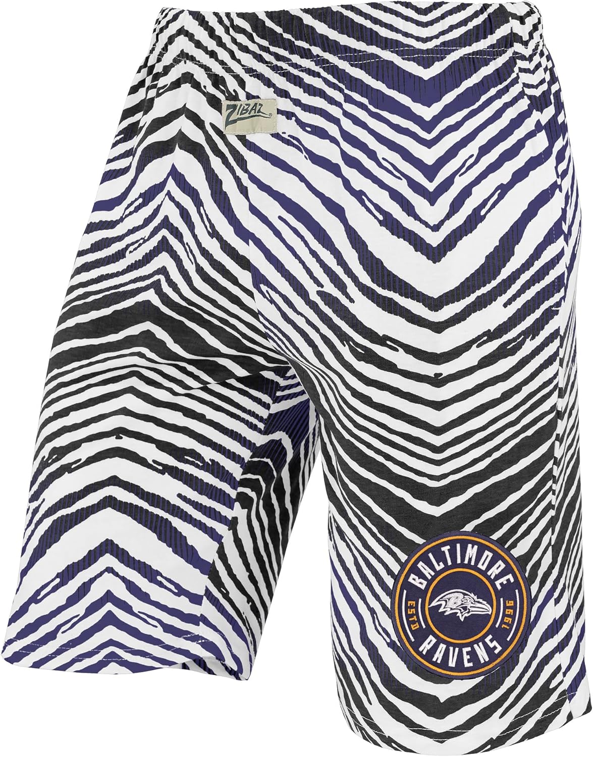 Zubaz NFL Adult Unisex Z88 Zebra Short for Casual and Gym Wear