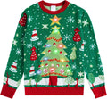 Boys Ugly Christmas Sweater LED Light Up Pullover Size 5-14T