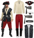 Men Pirate Costume Set - Spooktacular Creations Pirate Outfit