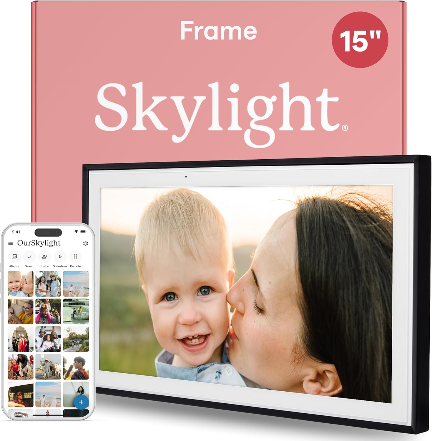 Skylight Digital Picture Frame: 15 Inch WiFi Enabled Touch Screen