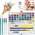 Watercolor Paint Set Portable Travel Water Color Kit - 50 Colors