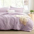 Love's cabin Seersucker Lavender 7-Piece Full Comforter Set - All