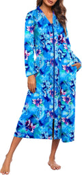Ekouaer Women Zipper Robe Full Length Loungewear (Style BMMN)