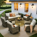 ovios 8 Pieces Patio Furniture Set - Deep Seat Conversation Set