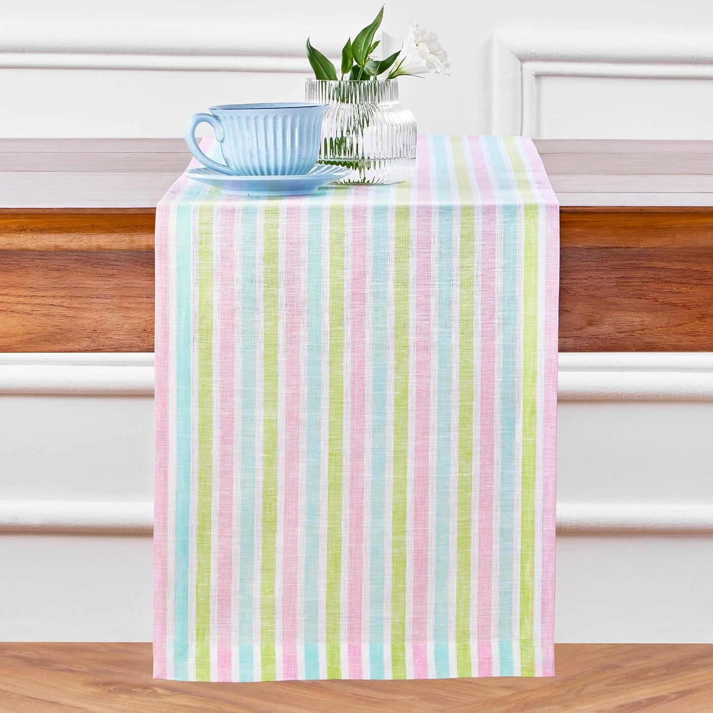 Elegant 100% Pure Linen Table Runner for Stylish Dining Decor