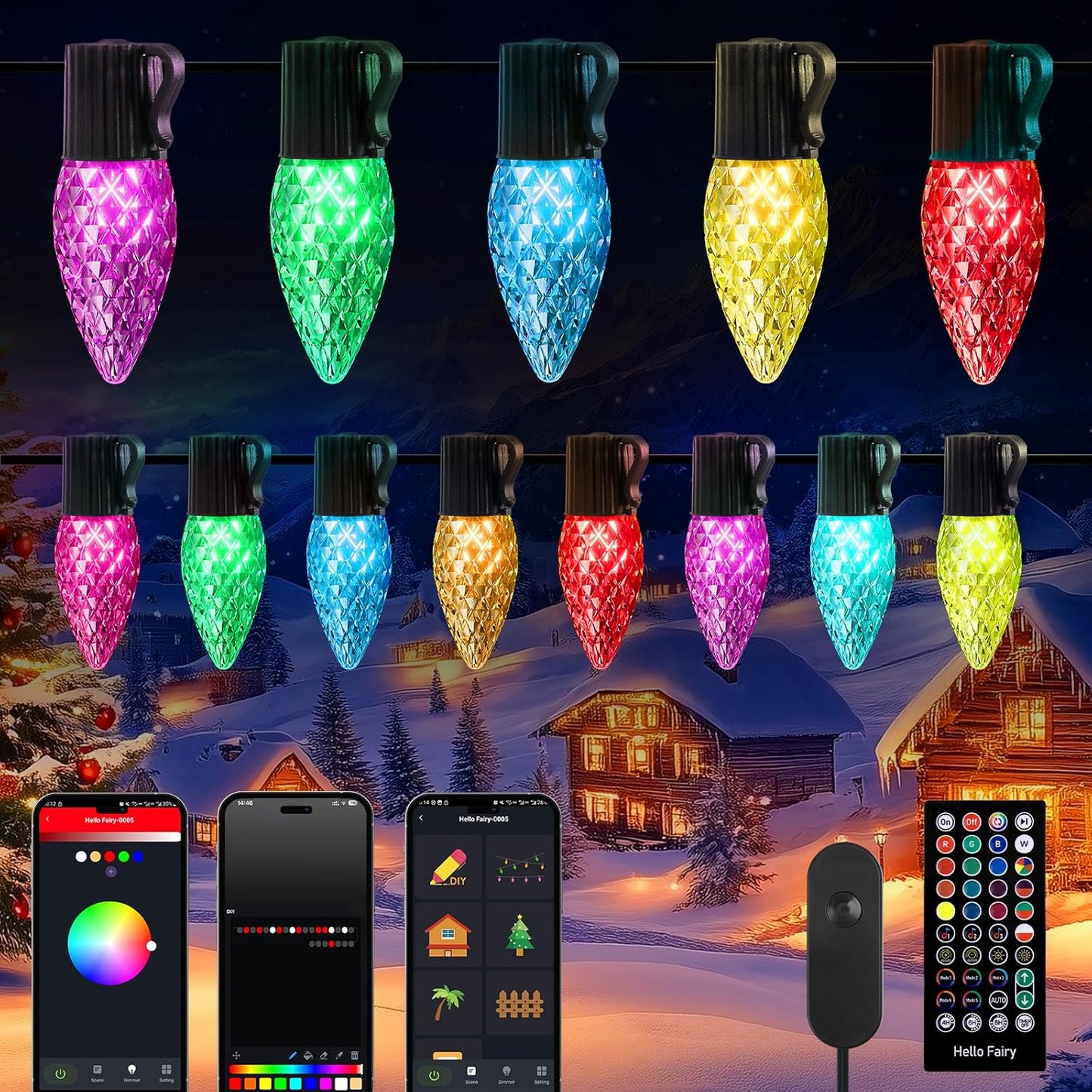 Brightown C9 LED Christmas Lights for Smart Holiday Decor