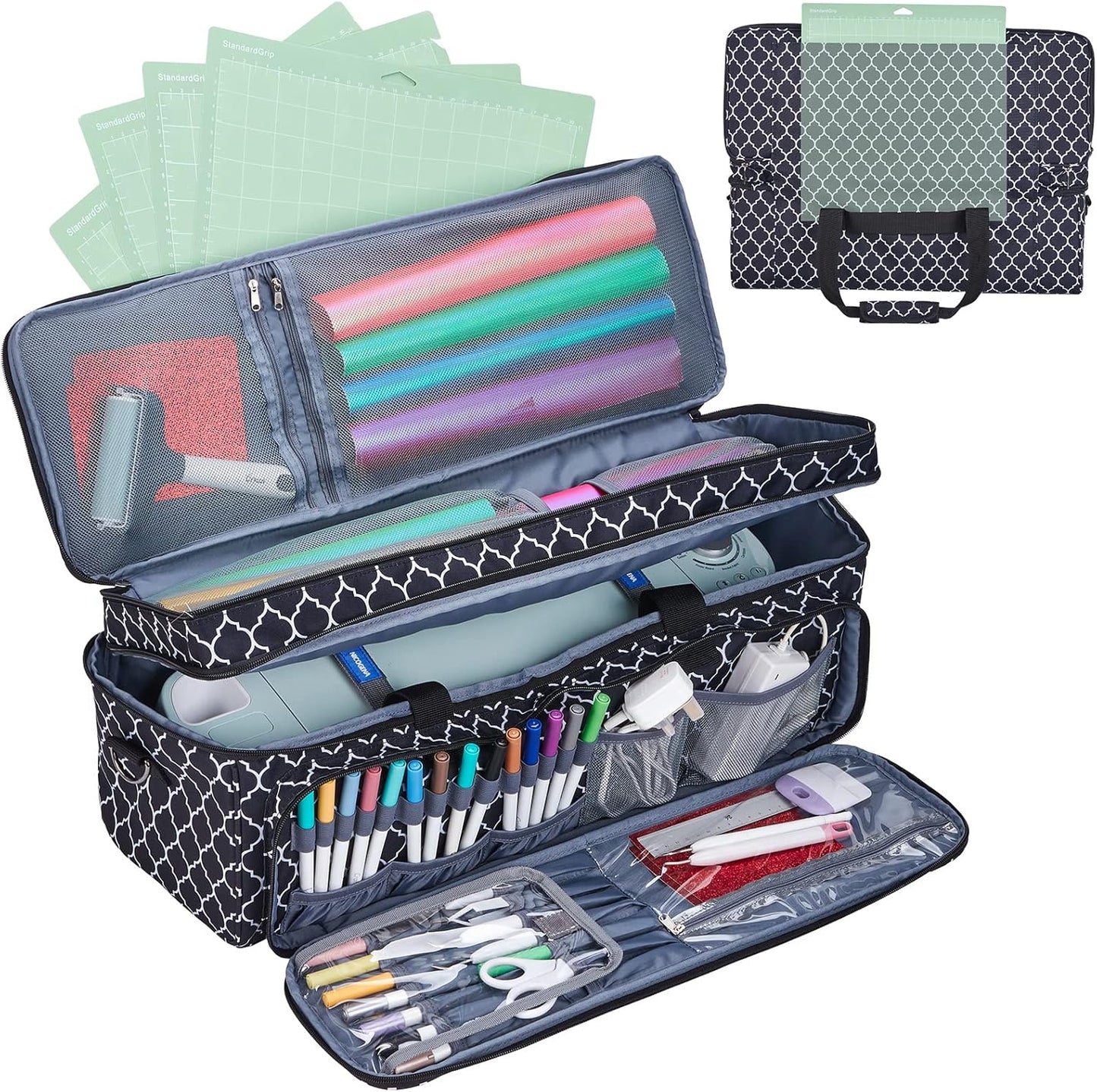 NICOGENA Double Layer Carrying Case for Cricut Maker 3 and Explore 3
