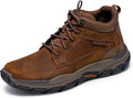 Skechers Respected-Boswell Mid Top Leather Moc Toe Lace Up - Comfort