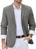 Men's Casual Blazer Two Button Sport Coat - Lightweight Linen-Texture