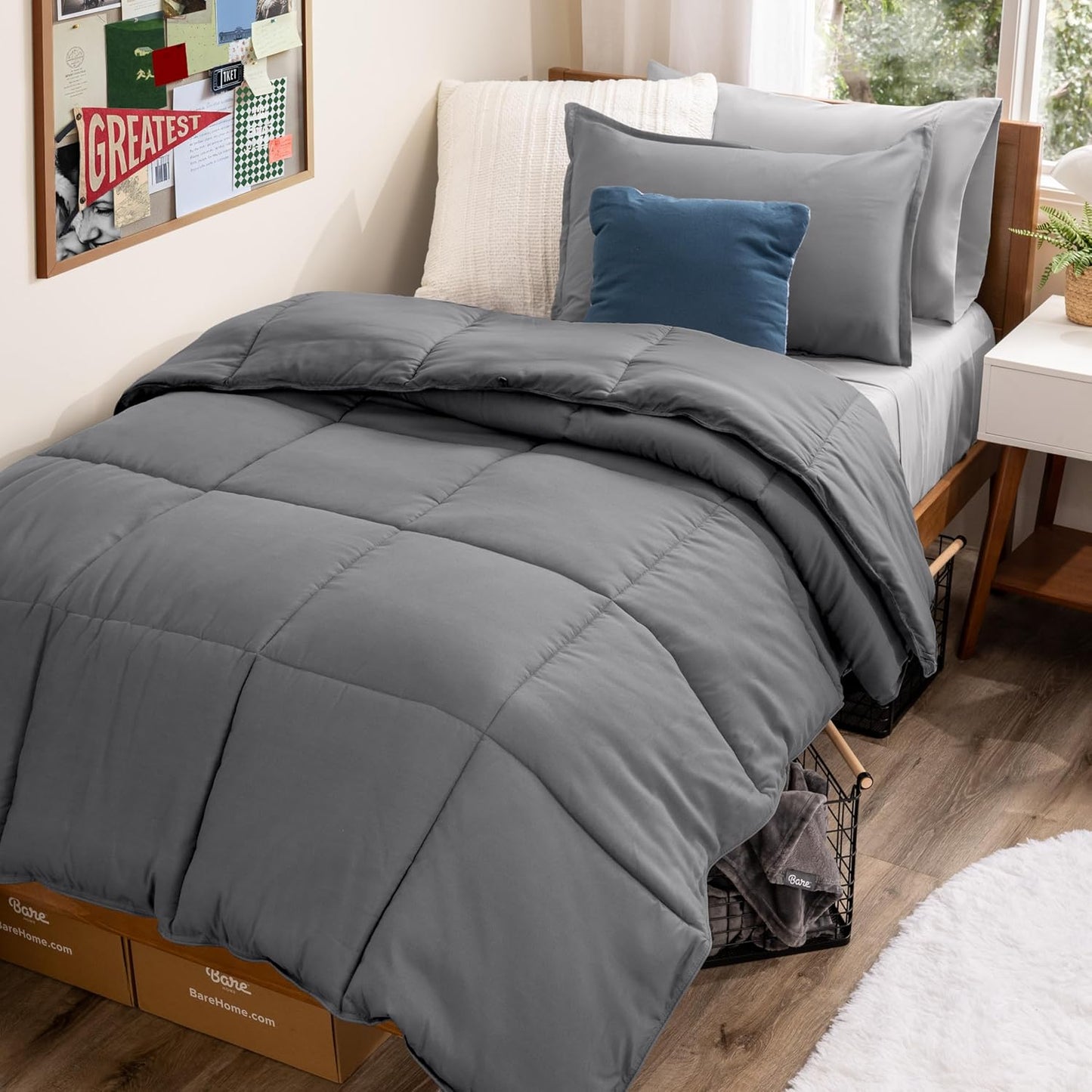 Bare Home Bed-in-A-Bag 5 Piece Comforter Set for Twin XL