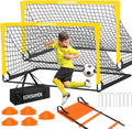Kids Soccer Goals for Backyard 6x4 ft Set - Portable Training Kit