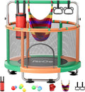 55 in Toddler Mini Trampoline for Kids - Stable Play & Adjustable Bar