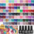 Gel Nail Polish Starter Set 100 Pieces Multi-color - Salon Colors