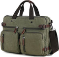 3 in 1 Convertible Laptop Backpack for Men 17.3 in Green - Messenger