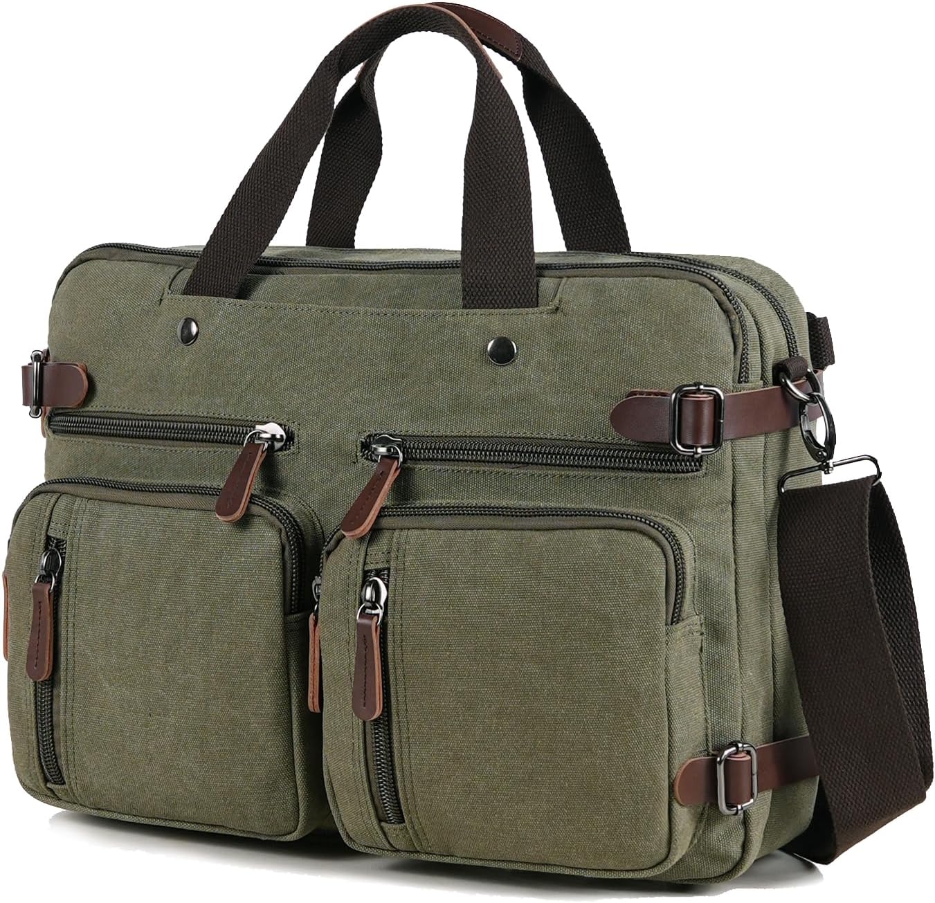 3 in 1 Convertible Laptop Backpack for Men and Women, Green
