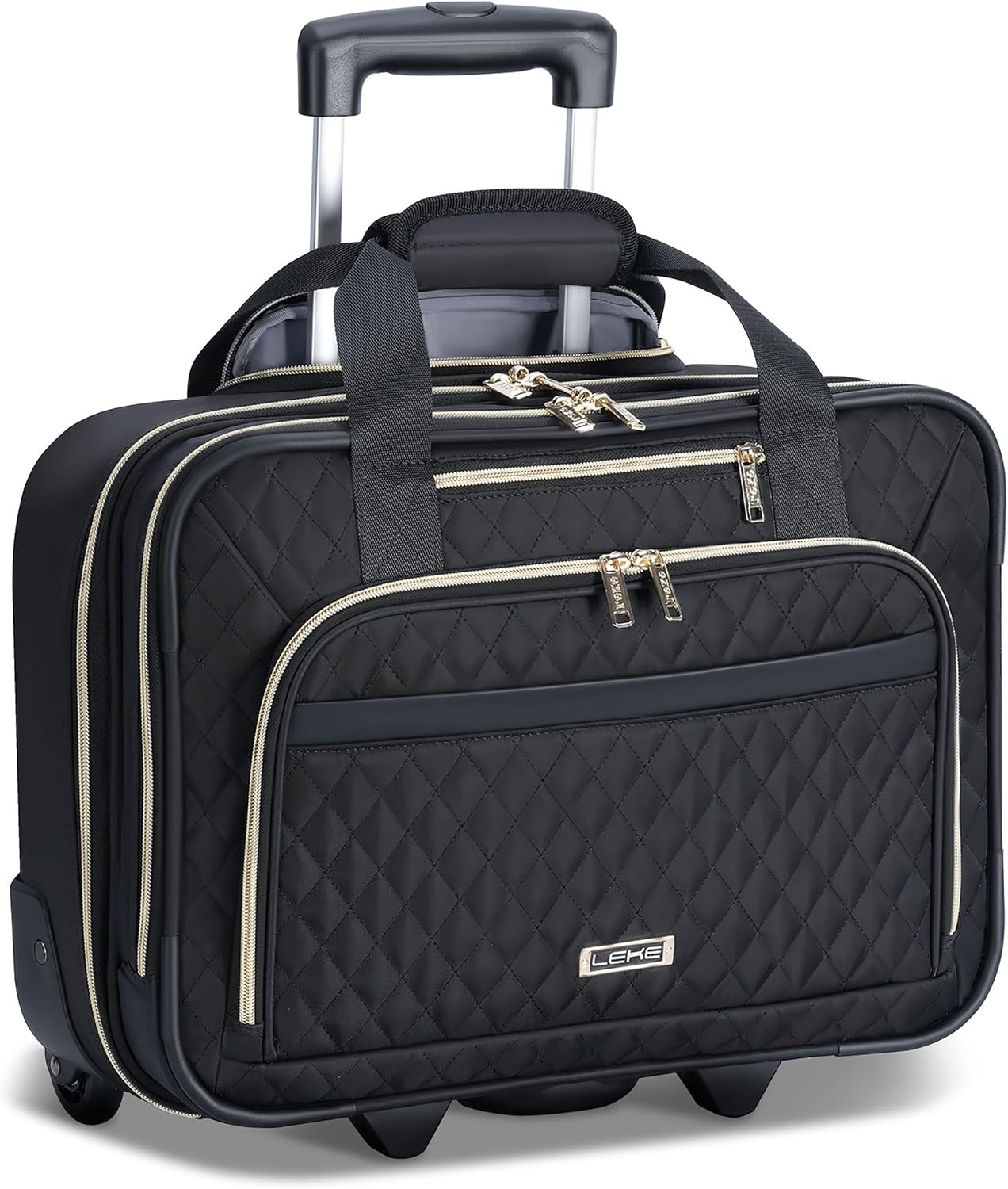 Rolling Laptop Bag on Wheels for Women, Fits 15.6Inch Laptops