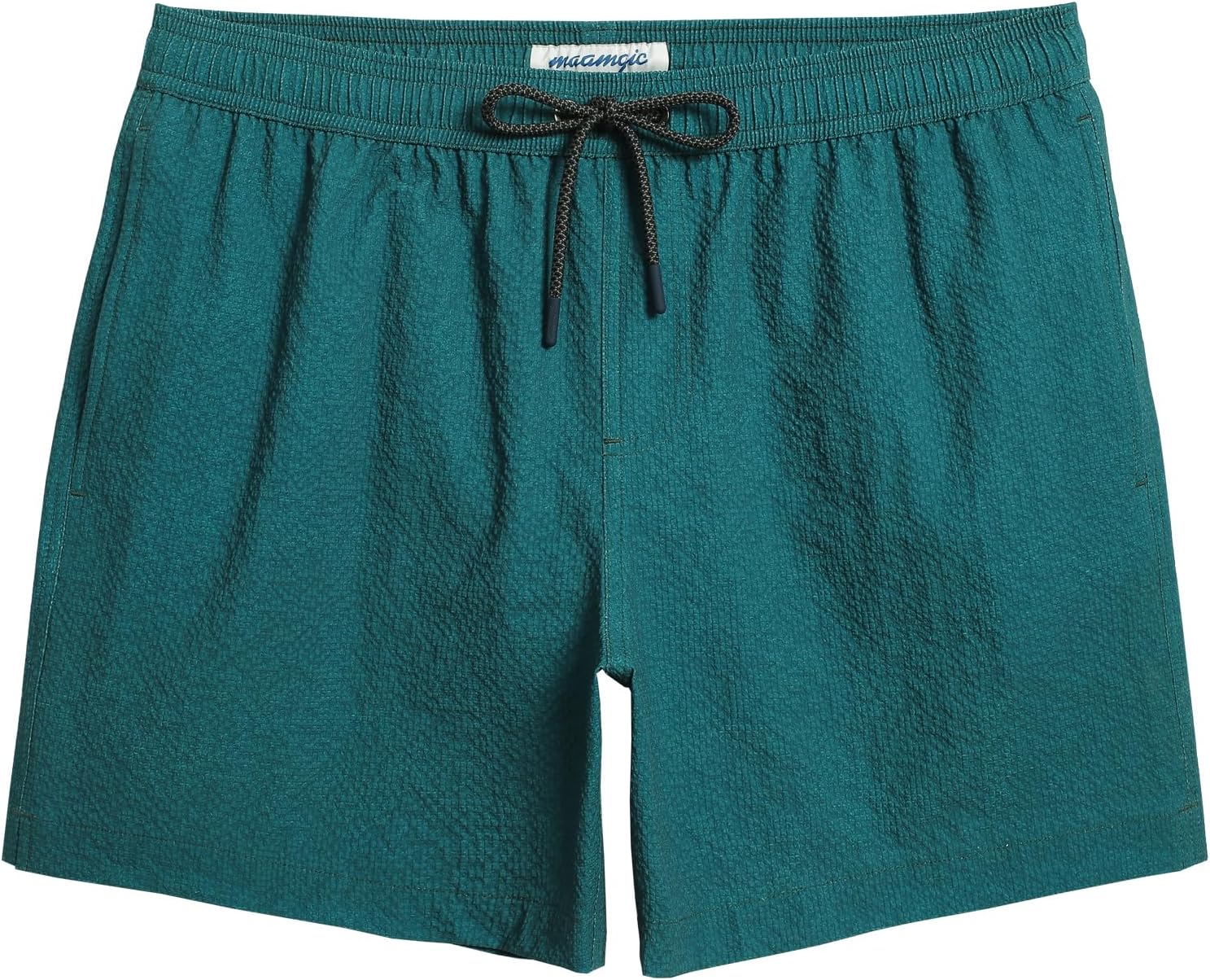 maamgic Men's Swim Trunks Quick Dry Seersucker Beach Shorts
