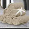 VOOVA & MOVAS Beige Face Cloths - Soft, Quick Dry Washcloths
