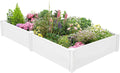 PASAMIC 8x4x1ft Vinyl Raised Garden Bed - Durable Outdoor Planter