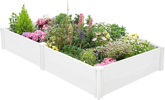 Durable Vinyl Raised Garden Bed for Thriving Plants and Herbs