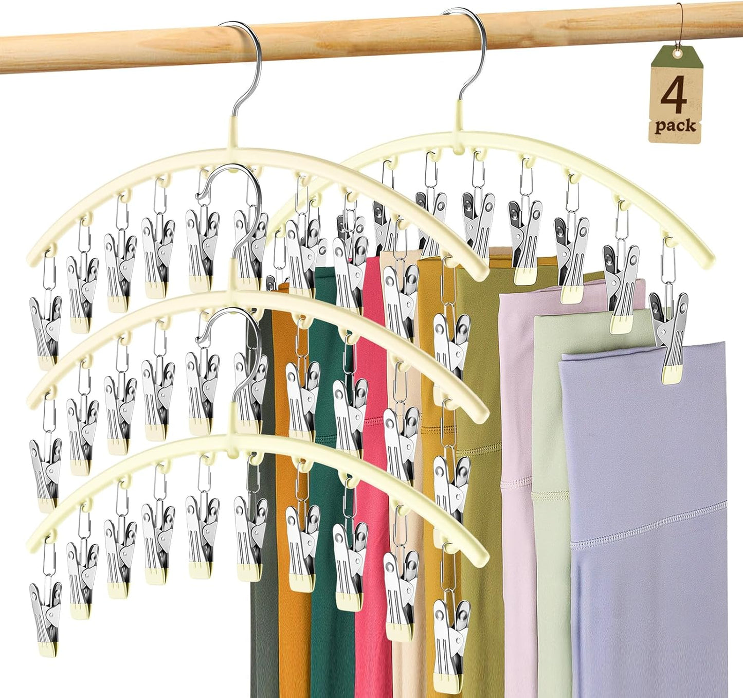 Legging Organizer for Closet: Space Saving Hangers for 40 Pants