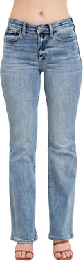 Judy Blue Women's Mid Rise Bootcut Jeans 82337 - Comfortable Light