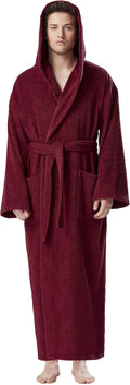 Arus Men's Hooded Classic Turkish Cotton Robe - Comfortable, Absorbent