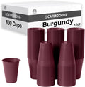 Party Solids Burgundy Plastic Cups - 12 oz Pack of 600