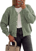 Women's Long Sleeve Front Button Y2k Cardigan Sweater - Cozy Fall 2025
