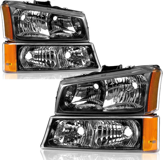 Headlights Assembly for 2003-2006 Chevy Silverado & Avalanche