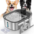 Wireless 7.5L Stainless Steel Dog Water Fountain for Large Dogs