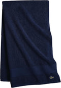 Lacoste Heritage Supima Cotton Bath Sheet, Navy - Ultra Soft