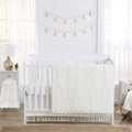 Boho Dot Baby Crib Bedding Set - Soft Tufted 4-Piece