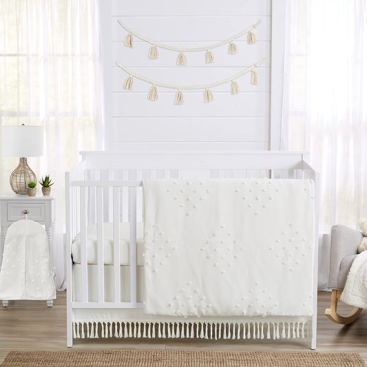Boho Dot Baby Nursery Crib Bedding Set - 4 Piece Luxury Set