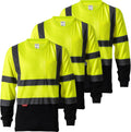 ProtectX Men's High Visibility Long Sleeve Safety T-Shirt - ANSI Class