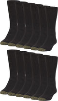 GOLDTOE Men's Harrington Crew Socks Multipairs - Durable Cushioned Fit