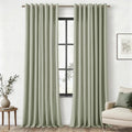 Sage Linen Extra Long Curtains 120 in Length - Privacy Light Filtering