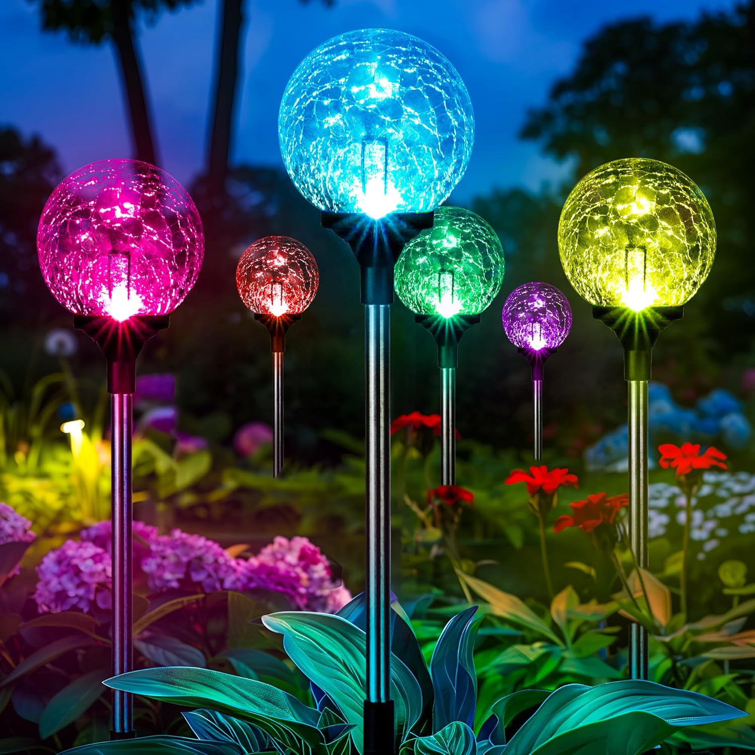 Gigalumi Solar Garden Lights 6 Pack for Outdoor Decorative Use