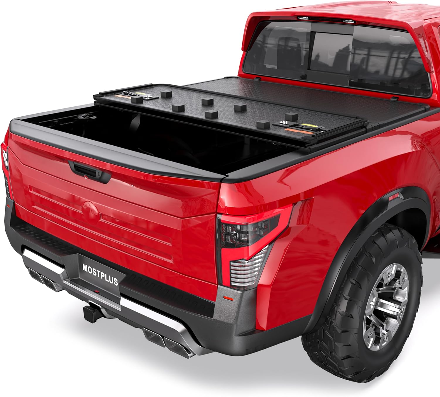 MOSTPLUS Tri-Fold Hard Truck Bed Tonneau Cover for Nissan Frontier