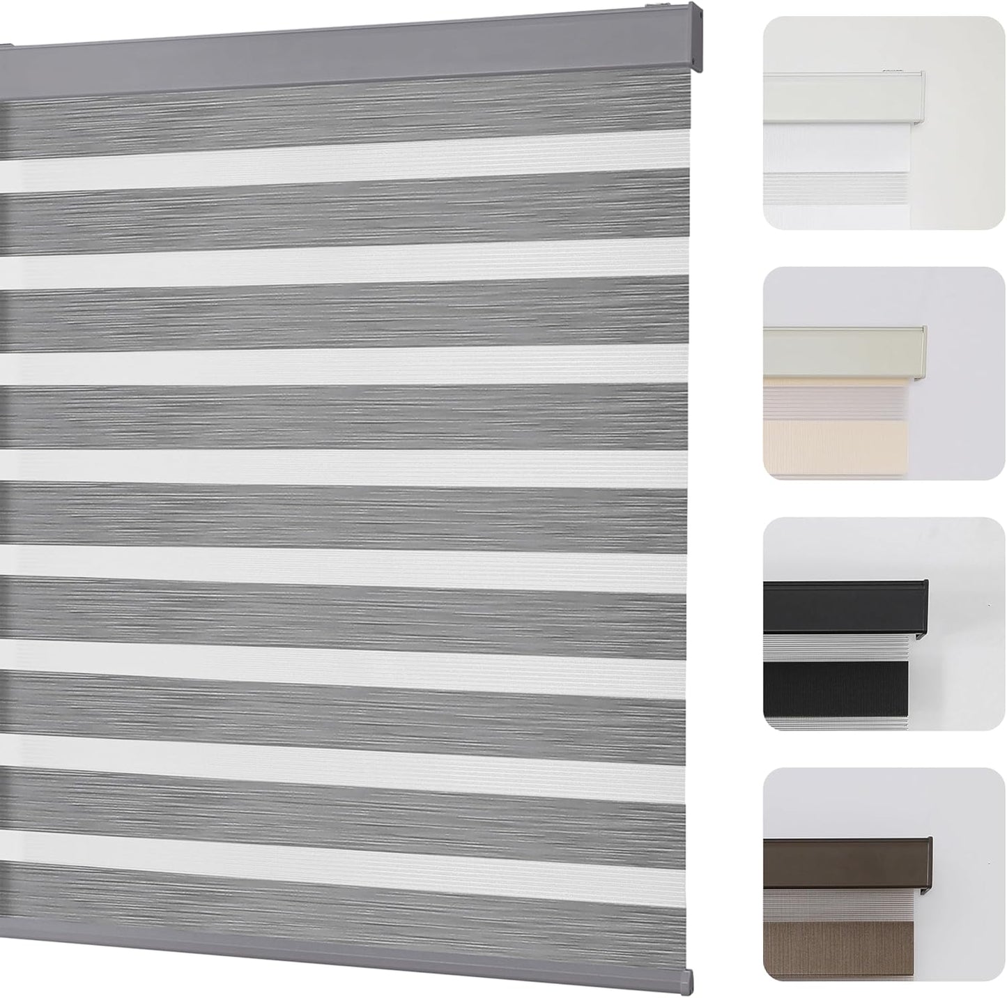 Joydeco Cordless Zebra Blinds for Windows - Premium Light Control