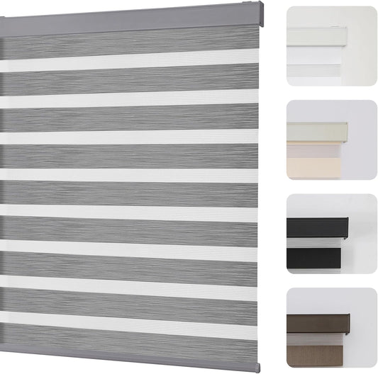 Joydeco Cordless Zebra Blinds for Windows - Light Control Shades