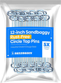Sandbaggy 12-in Circle Top Landscape Staples - Heavy Duty Hold