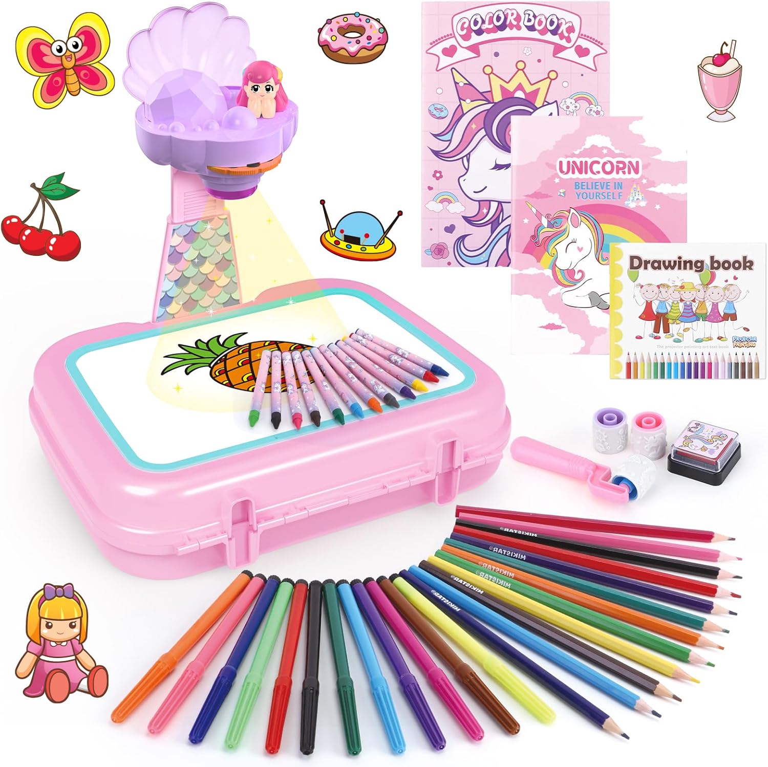 Mermaid Drawing Projector for Kids Ages 3-5 - Perfect Gift!